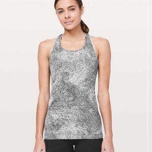 Lululemon Cool Racerback II Luon Spray White Black